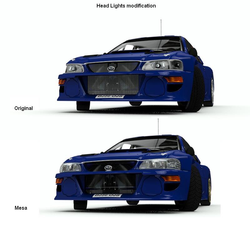 How to correct wrong headlight texture in WRC 3 Game